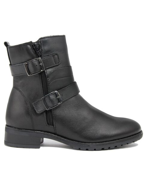 Boots en Cuir Tiphaine noires