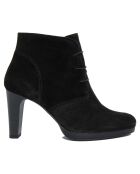 Bottines en Velours de cuir Marion noires - Talon 8.5 cm