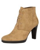 Bottines en Velours de cuir Marion camel - Talon 8.5 cm