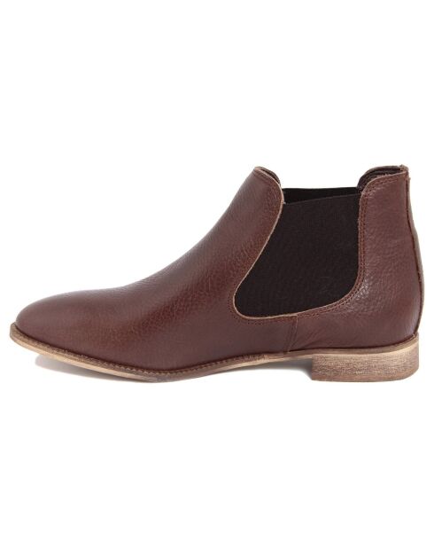 Chelsea Boots en Velours de cuir Marielle marron