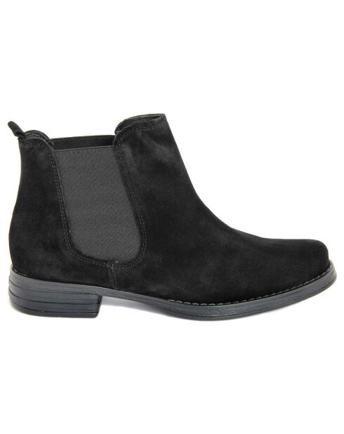 Chelsea Boots en Velours de cuir Victoire noires