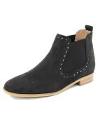 Chelsea Boots en Velours de cuir Angèle noires