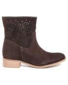 Boots en Velours de cuir Hilona marron