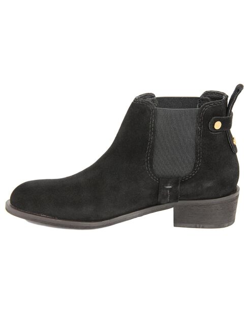 Chelsea Boots en Velours de cuir Clémence noires