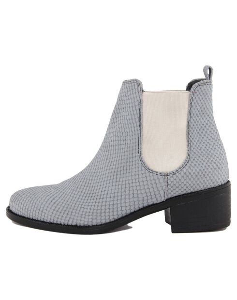 Chelsea Boots en Cuir Alizée bleues