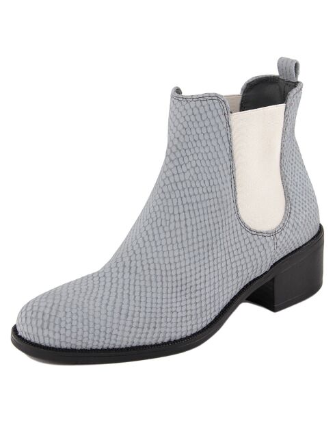 Chelsea Boots en Cuir Alizée bleues