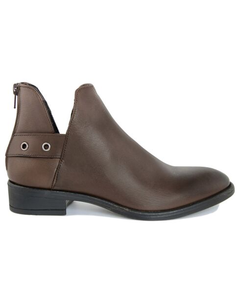 Stivali Elisa in pelle marrone