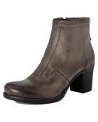 Bottines en Cuir Alma marron - Talon 7 cm