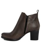 Bottines en Cuir Garance marron - Talon 7 cm