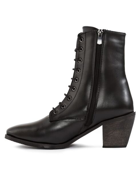 Bottines Chiara noires - Talon 7 cm