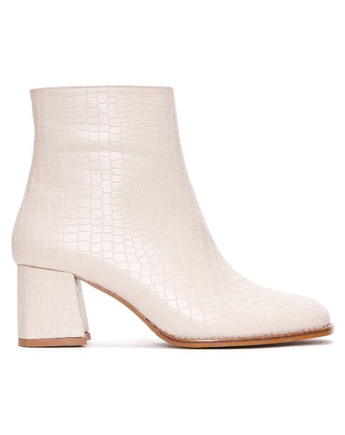 Bottines Youmee beige rosé - Talon 6 cm