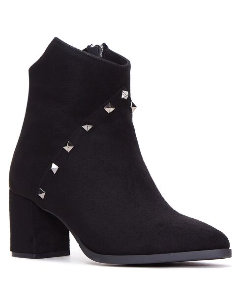 Bottines Sophie noires - Talon 6 cm