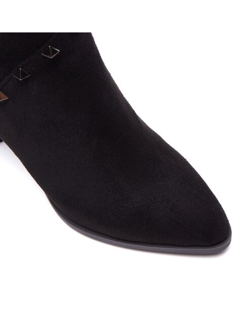 Bottines Sophie noires - Talon 6 cm