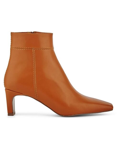 Bottines Léa camel - Talon 6 cm