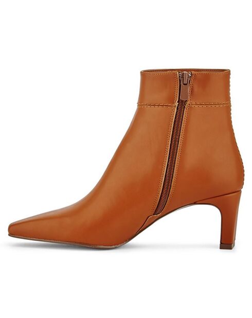 Bottines Léa camel - Talon 6 cm