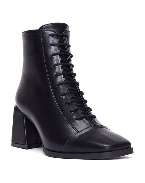Bottines Joy noires - Talon 7 cm
