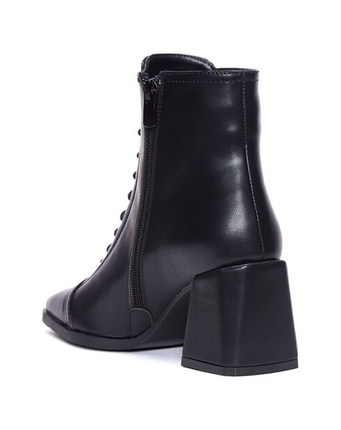 Bottines Joy noires - Talon 7 cm