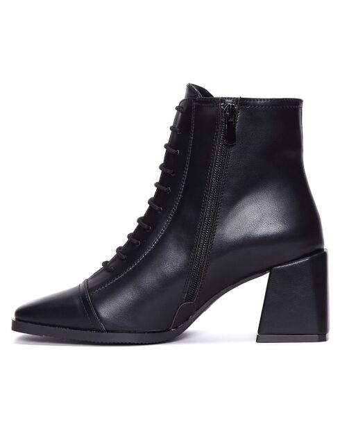 Bottines Joy noires - Talon 7 cm