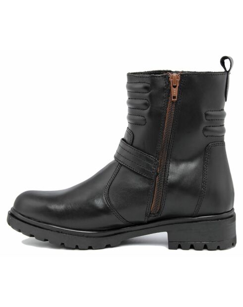 Boots en Cuir Rania noires