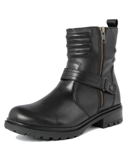 Boots en Cuir Rania noires