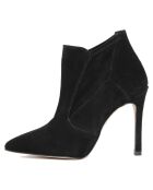 Bottines en Velours de cuir Bérénice noires - Talon 12 cm