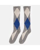 Chaussettes Fosa bleu marine/moutarde