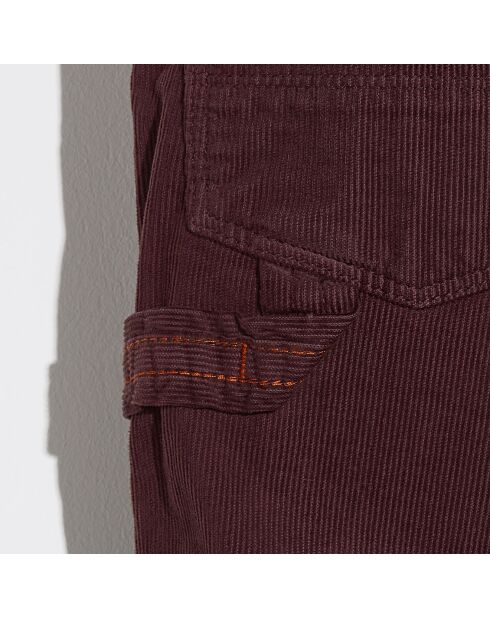 Pantalon cargo en Velours côtelé Painter marron