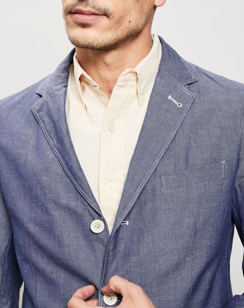 Veste en Coton & Lin bleu azur