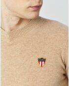 Pull 100% Laine logo Blaser beige