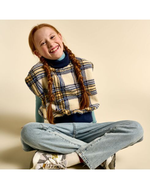 Sudadera Anne tartan en color crudo