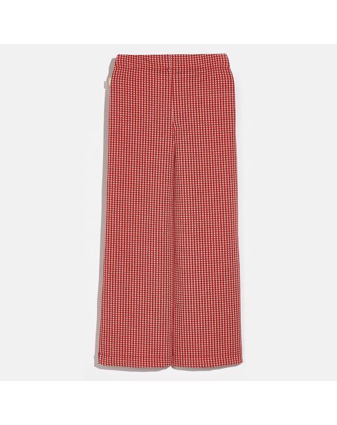 Pantalon Fiona imprimé vichy rouge