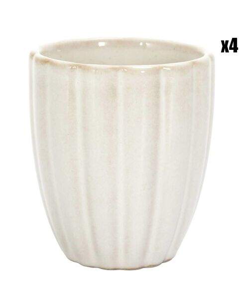 4 gobelets espresso vlora beiges - D.6.2x7.2 cm