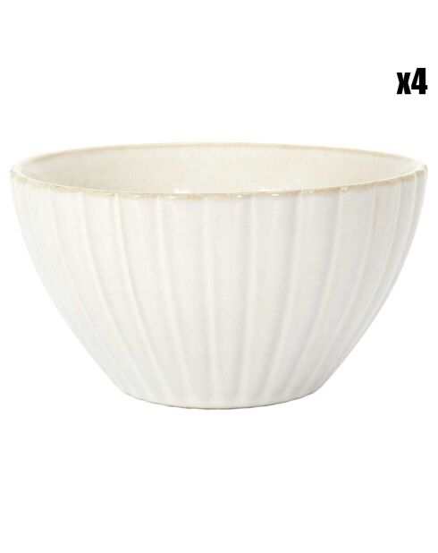 4 bols vlora beiges - D.14.5x6.4 cm