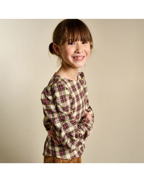 Blouse 100% Coton Bio Aladin tartan multicolore