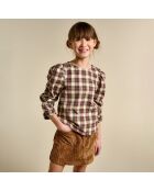 Blouse 100% Coton Bio Aladin tartan multicolore