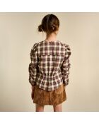 Blouse 100% Coton Bio Aladin tartan multicolore