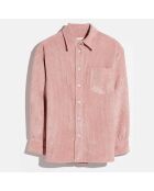 Chemise en Velours côtelé Ironie rose pâle