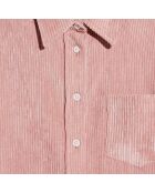 Chemise en Velours côtelé Ironie rose pâle