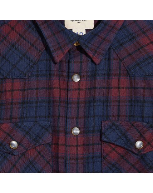 Chemise Peio à carreaux bleu/rouge