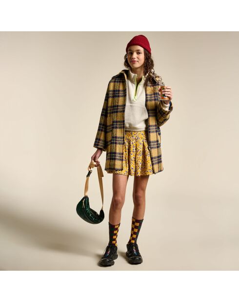 Manteau en Laine mélangée Castor tartan jaune