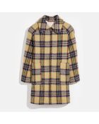 Manteau en Laine mélangée Castor tartan jaune