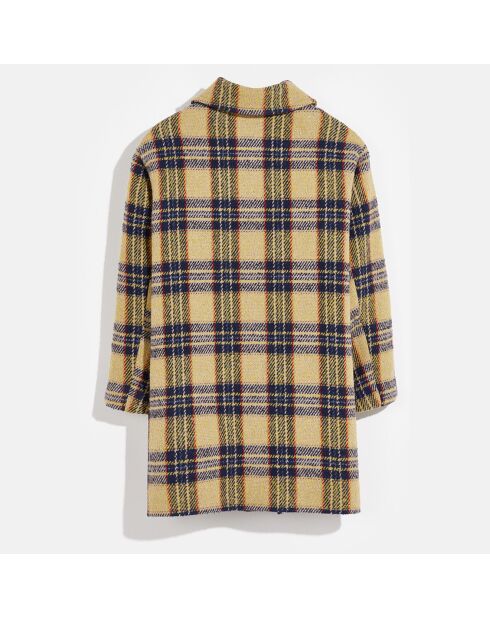 Manteau en Laine mélangée Castor tartan jaune