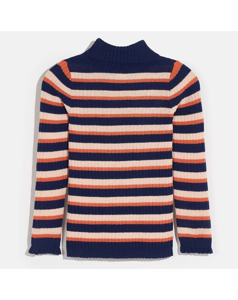 Pull Gouly rayé marine/orange