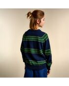 Pull en Laine mélangée Gimro rayé bleu/vert