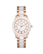 Montre Femme en Acier & Polycarbonate rose doré/nacré
