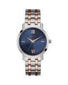 Montre Homme en Acier argenté/rose doré