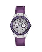 Montre Femme en Cuir & Pu lilas