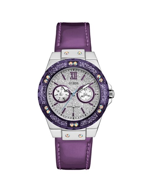 Montre Femme en Cuir & Pu lilas