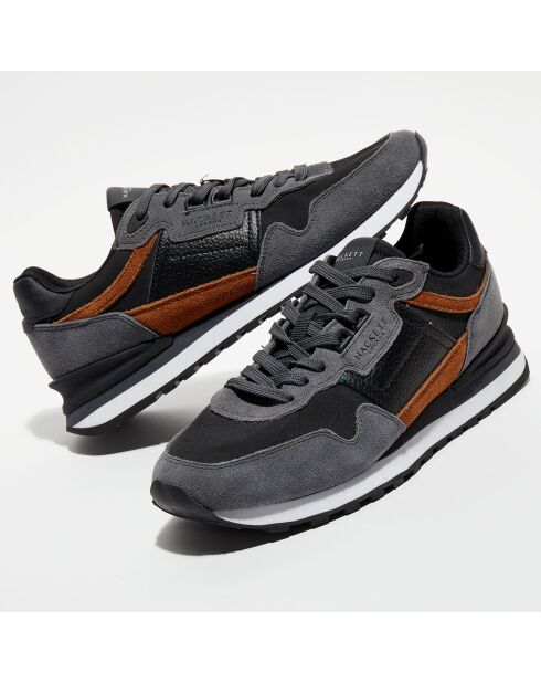 Baskets Running noir/gris/marron