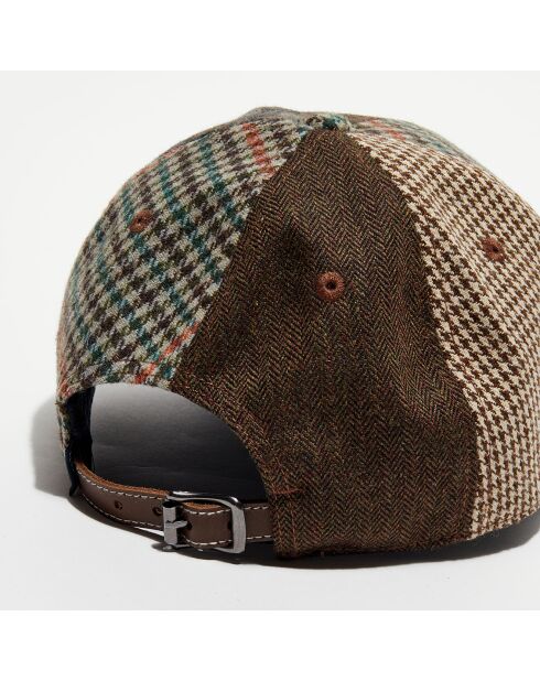 Casquette en Laine Patch Chevron marron